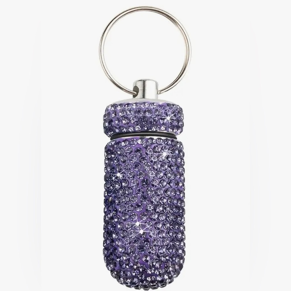 NEW Various Colors Bling Pill Container Portable and Waterproof
